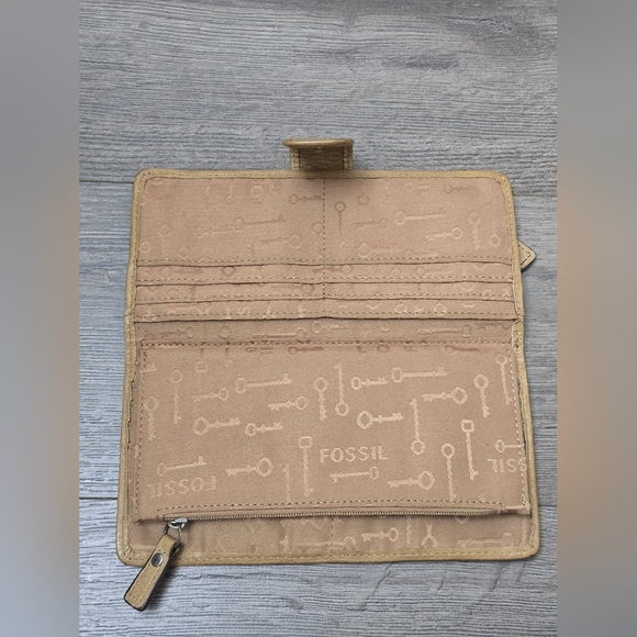 Fossil Wallet Bird Leather Colorful Fun Funky Boho - Picture 8 of 10